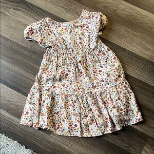 Cream Ruffled Tiered Sundress with Puff Sleeves